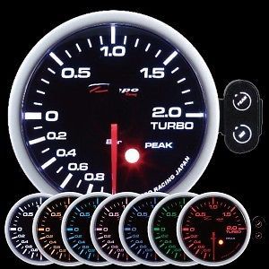 Depo racing 52mm psi electric turbo boost 7 color peak warning series pk5201b