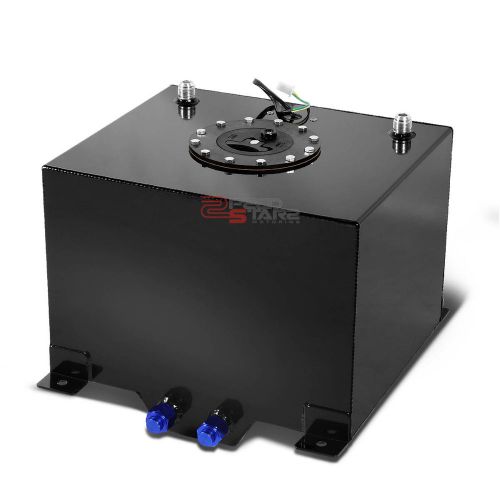 8 gallon lightweight black aluminum gas fuel cell tank+level sender 15x12.5x10"