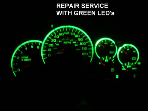 2003 - 2006 silverado speedometer instrument gauge cluster repair w/green led&#039;s