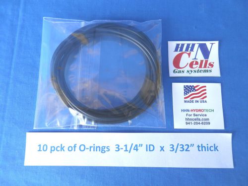 10pk 3-1/4&#034; id x 3/32&#034; thick o&#039;rings hho dry cell hydrogen generator kit