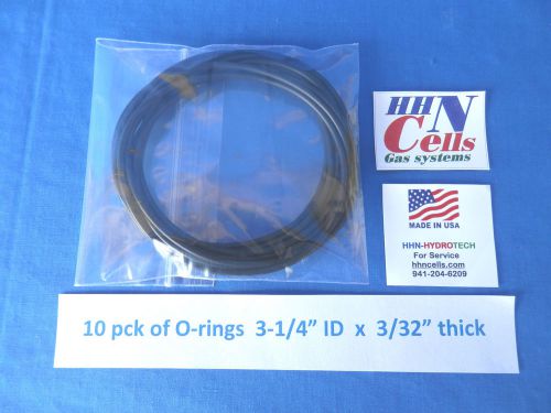 10pk 3-1/4" id x 3/32" thick o'rings hho dry cell hydrogen generator kit