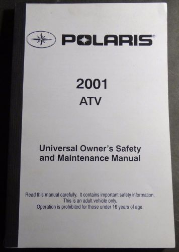 2001 polaris atv universal owners &amp; maintenance manual p/n 9916632 (952)