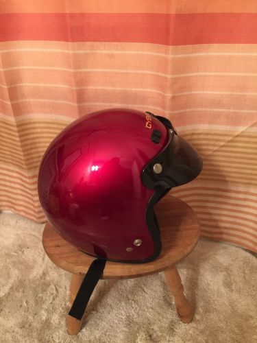 Cyber open faced motorcycle helmet small riding fire engine red