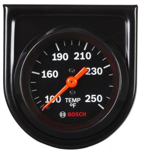 Bosch 2&#034; mechanical water, oil temperature gauge black / black bezel new fst8217