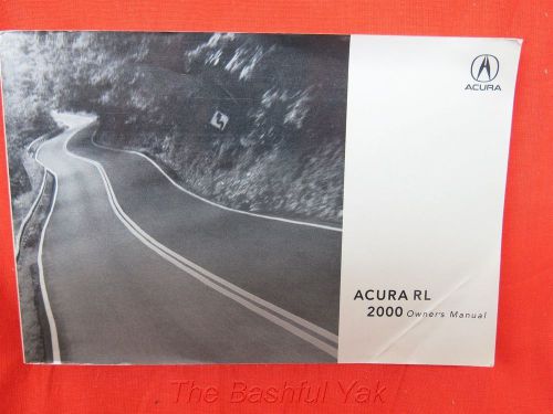 2000 acura rl owners manual