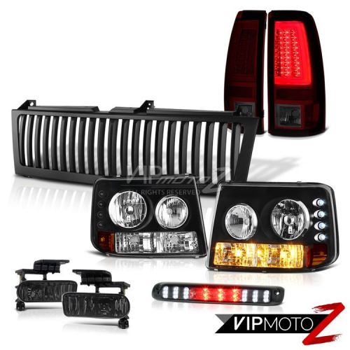 1999-2002 silverado 1500 taillights vertical grille high stop light foglamps led