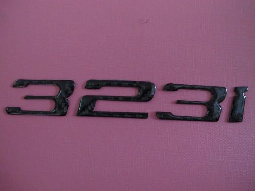 323i real carbon fiber trunk letter sticker decal emblem badge for bmw