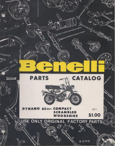 Vintage 1971 benelli  minicycle dynamo 65cc compact,scrambler  part manual (694)