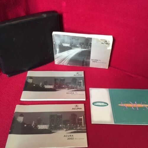 2002 acura tl owners manual with navigation and warranty books and case
