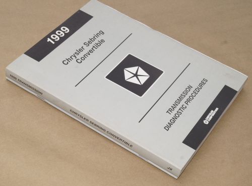 1999 chrysler sebring convertible set of 2 oem diagnostic service manual set 804