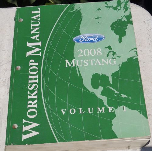 Authentic 2008 ford mustang oem service shop manual volume 1