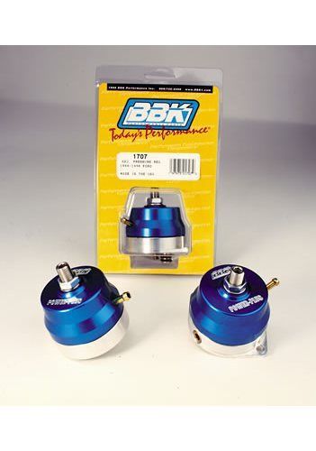 Bbk fuel pressure regulator aluminum blue anodized 35-70 psi ford 4.6 5.0l ea