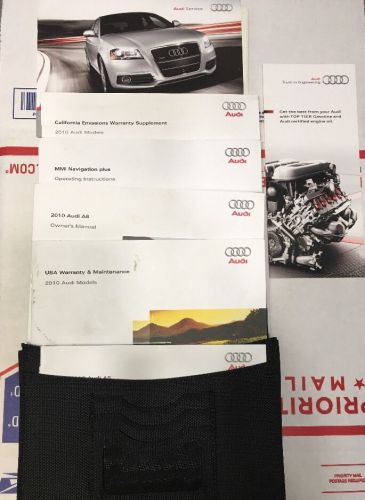 2010 audi a6  owners manual mmi navigation warranty guide with case