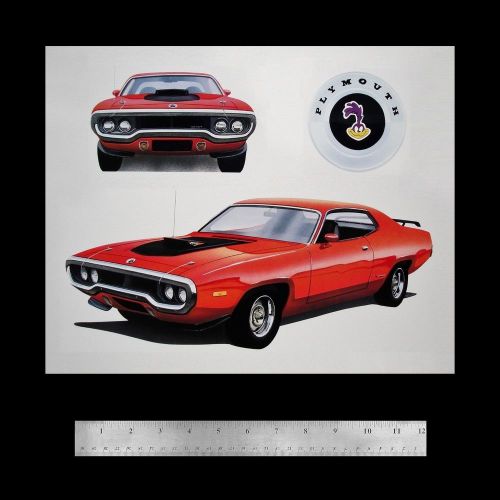 Road runner satellite gtx plymouth - 1971 1972 1973 1974 360 400 - poster print