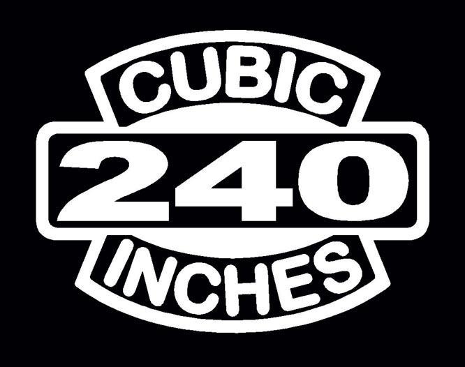240 engine decal emblem stickers inline six straight 6 ratrod decals