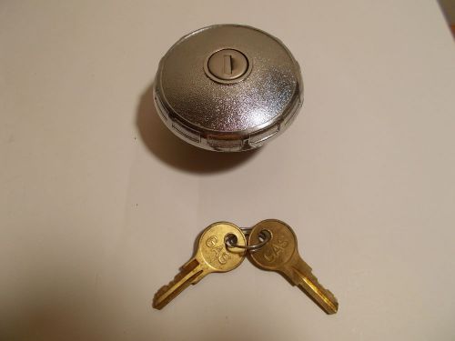 1970 amc javelin amx  locking gas fuel cap us made vintage chrome (exc 70 calif)