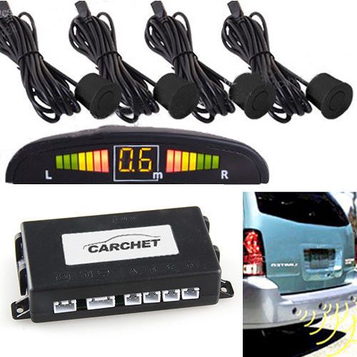 Car led + 4pcs sensor parking backup reversing reverse radar