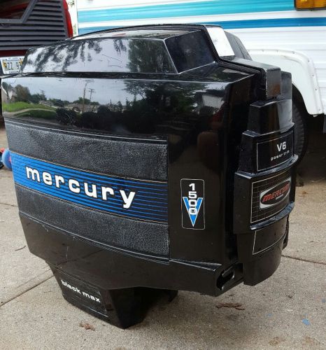 Mercury 150 hp v6 2 stroke outboard engine top cowl hood black max 175 200 135