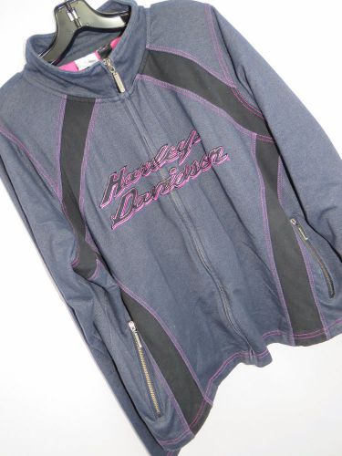 Harley-davidson motorcycle hoodie sweatshirt women&#039;s blue purple
