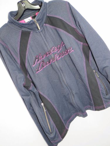 Harley-davidson motorcycle hoodie sweatshirt women's blue purple