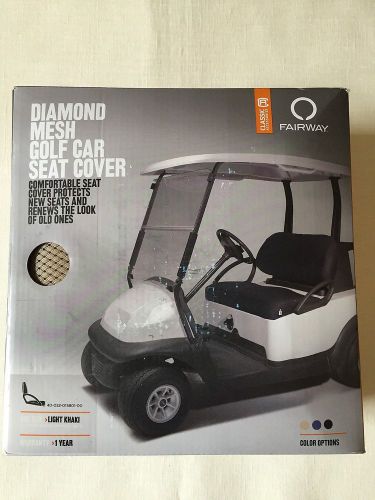 Fairway *diamond mesh golf car seat cover* light khaki *new in box*