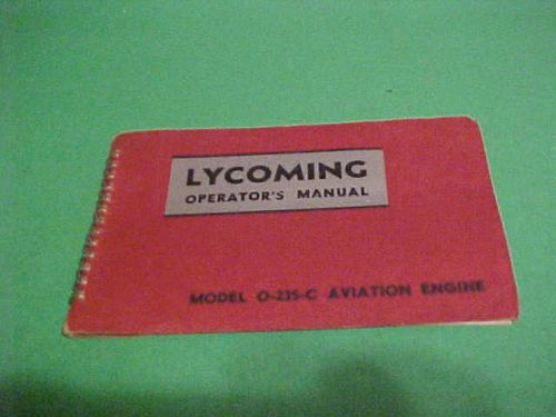 Rare 1946 lycoming operator&#039;s manual book model 0-235-c aviation engine