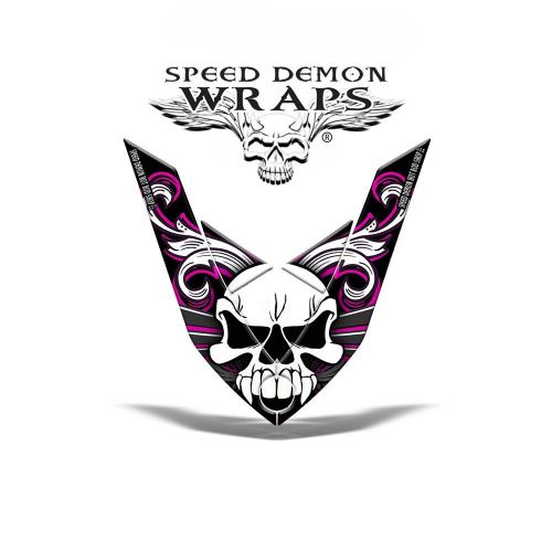 Ski-doo rev xp "skullen - pink" sled hood graphics kit hood wrap 2008-12 sdw-15