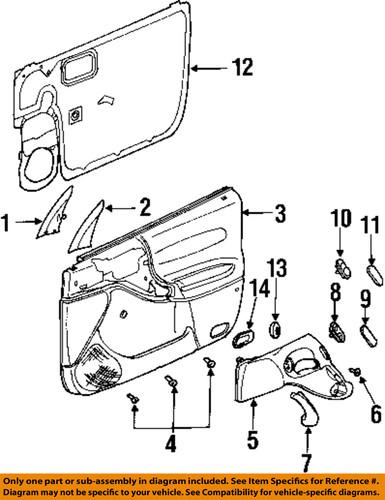 Saturn oem 24421418 front door-handle cover
