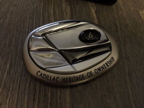 Cadillac motor car division heritage of ownership 6 front grille emblem badge