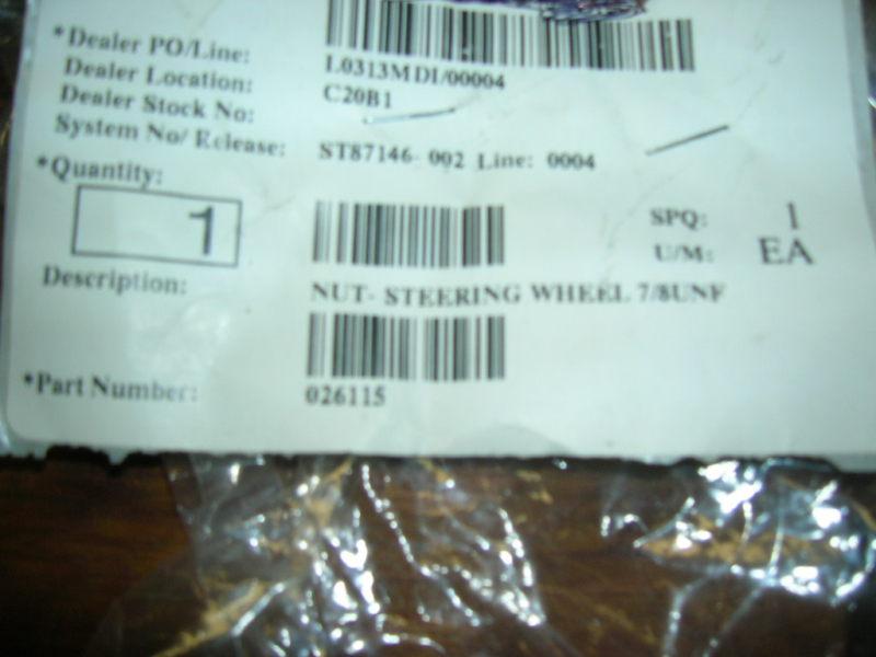 Sell Vintage Pete 026115 STEERING WHEEL NUT 7/8 nf ( 2 ) Peterbilt
