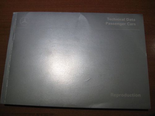 Mercedes technical data book 1969 for w113 w108 w109 w110 w111 w113 w114 w115