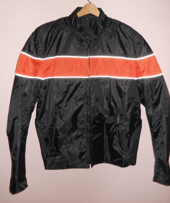 Leather gallery mesh motorcycle jacket with zip in lining