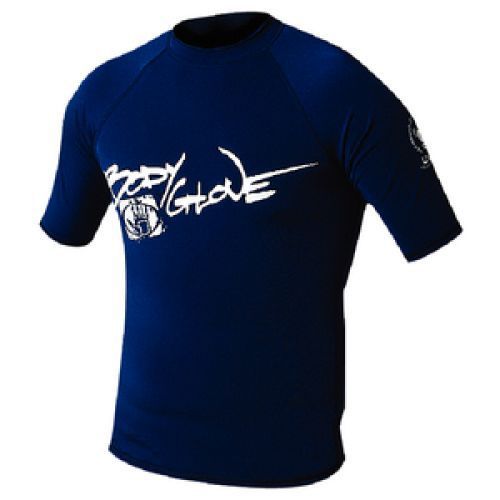 Sports dimensions # 1210xscc - basic mens short sleeve lycra shirt - navy - xs