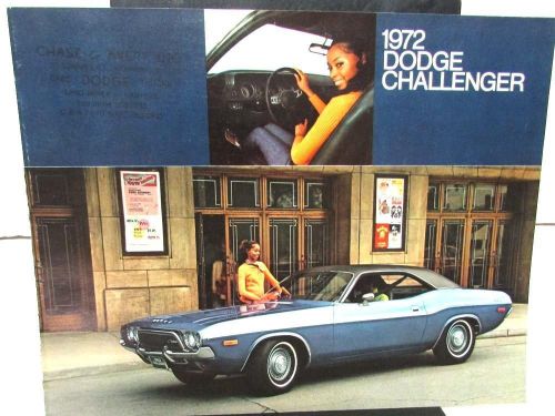1972 dodge dealer color sales brochure folder challenger rallye original