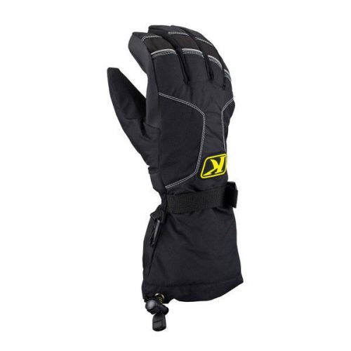 Klim black klimate gore-tex winter snowmobile gloves (non-current) medium