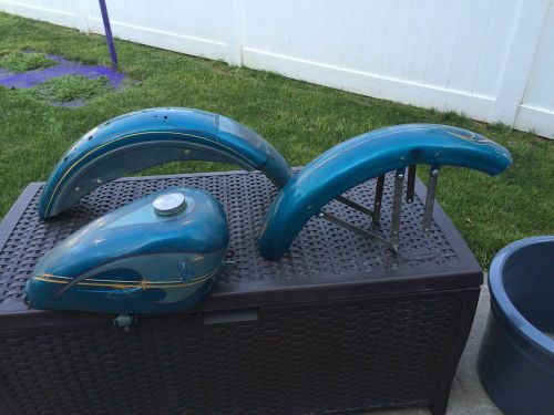 1970"s harley sportster vintage custom paint tank &amp; fenders