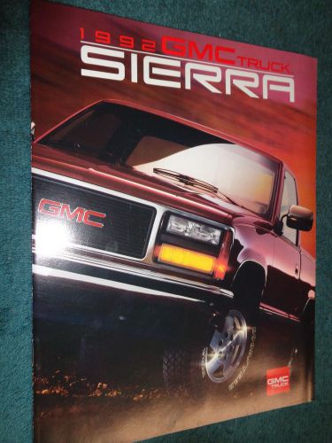 1992 gmc truck / pickup (sierra) sales brochure / original catalog