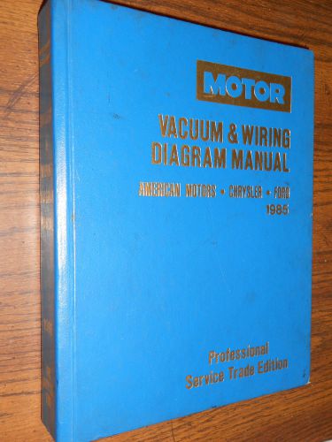 1985 american motors / ford / chrysler motors master wiring / vacuum diagram set