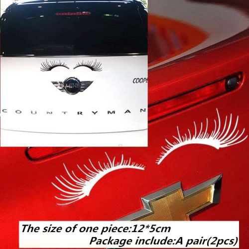 New a pair of auto car lashes auto logo eyelashes stickers decor accessories