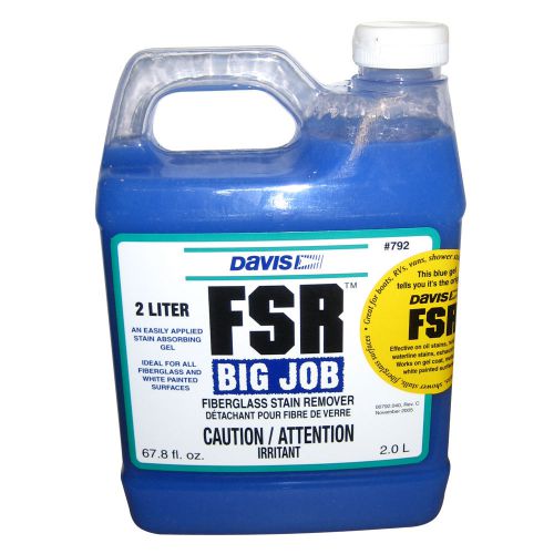 Davis fsr big job fiberglass stain remover 2-liter 792
