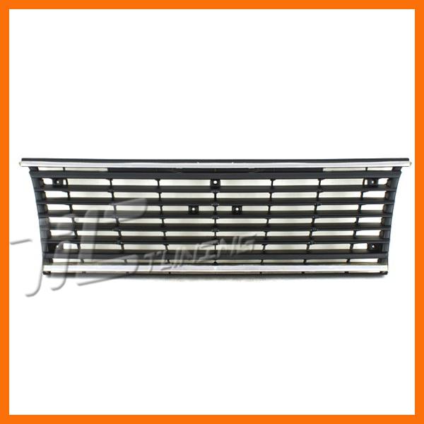 82 83 subaru gl 2wd black front plastic grille panel chrome molding 1brat gl 4wd