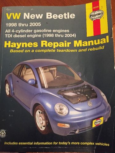 Vw new beetle haynes repair manual 1998-2005