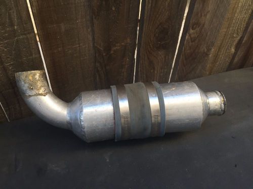 Kawasaki 440 550 js polished aluminum muffler resonator with clamps very rare!