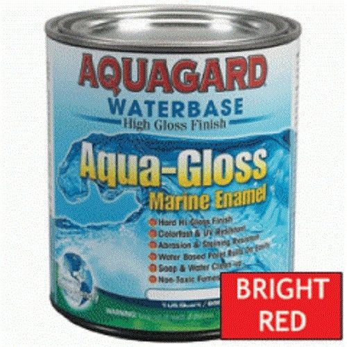 Aquagard aqua gloss waterbased enamel - 1qt - bright red - new listing