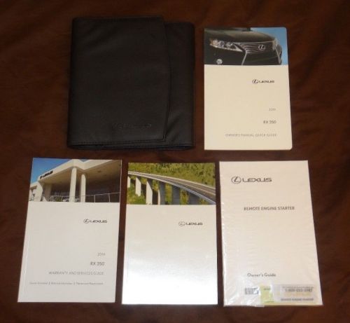 2014 lexus rx-350 owner&#039;s manual quick guide book set with case rx350 oem nice!