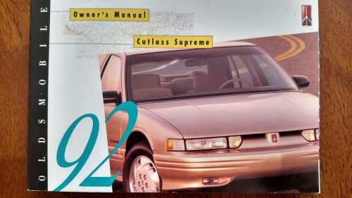 1992 oldsmobile cutlass supreme owner&#039;s manual
