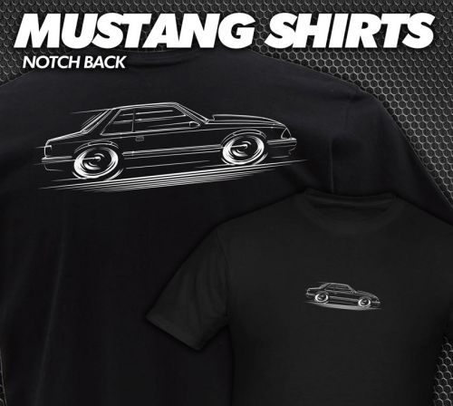 Mustang t-shirt ford fox body notch small-xl 1987 1988 1989 1990 1991 1992 1993
