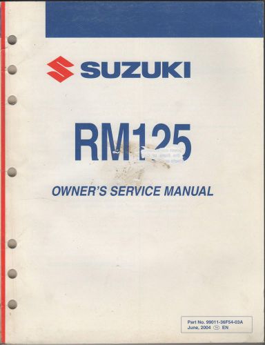 2005 suzuki motorcycle rm125, p/n 99011-36f54-03a owners service manual (107)