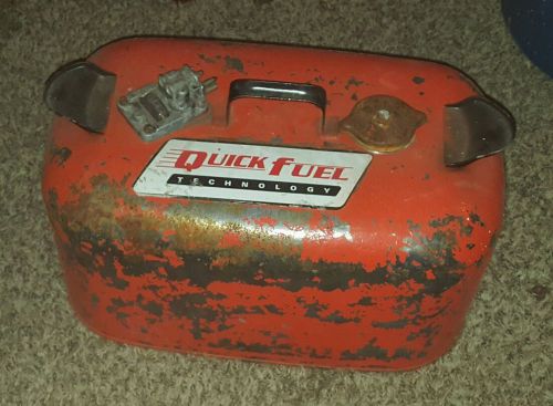 Vintage metal gas can with hose connector 1950&#039;s