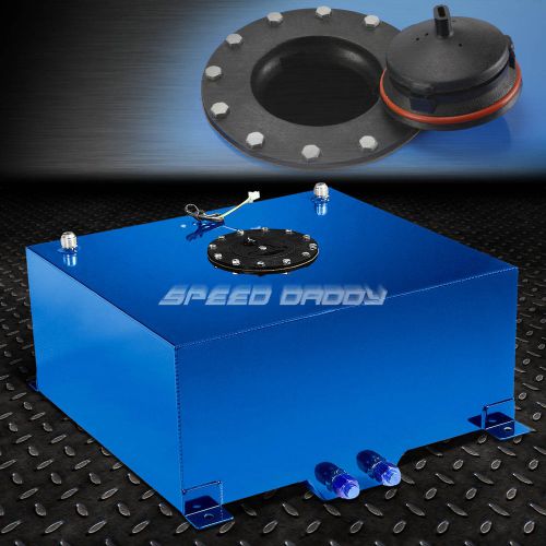 15 gallon blue coated aluminum racing/drifting fuel cell gas tank+level sender
